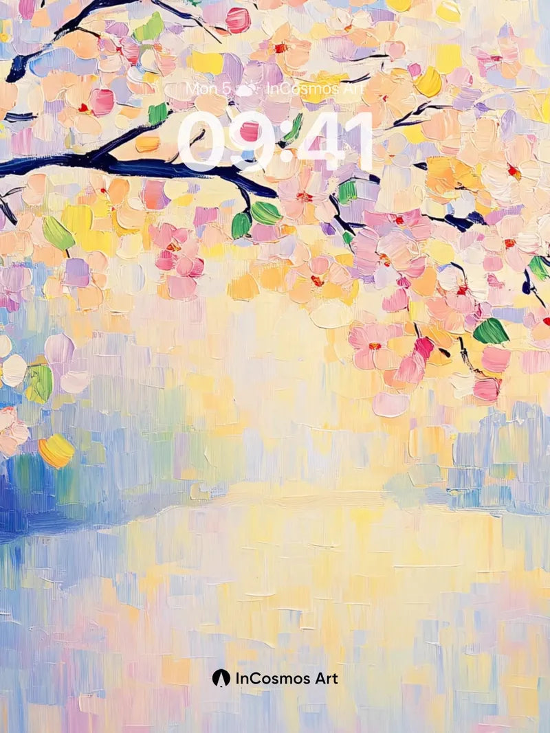 Serene Bloom Wallpaper with Light-Brushed Canopy