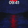 Blood Moon Reflection Wallpaper with Deep Night Texture wallpaper for iPhone, iPad & Mac