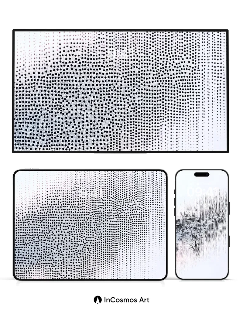 Floating Dot Matrix Wallpaper with Breathable Light