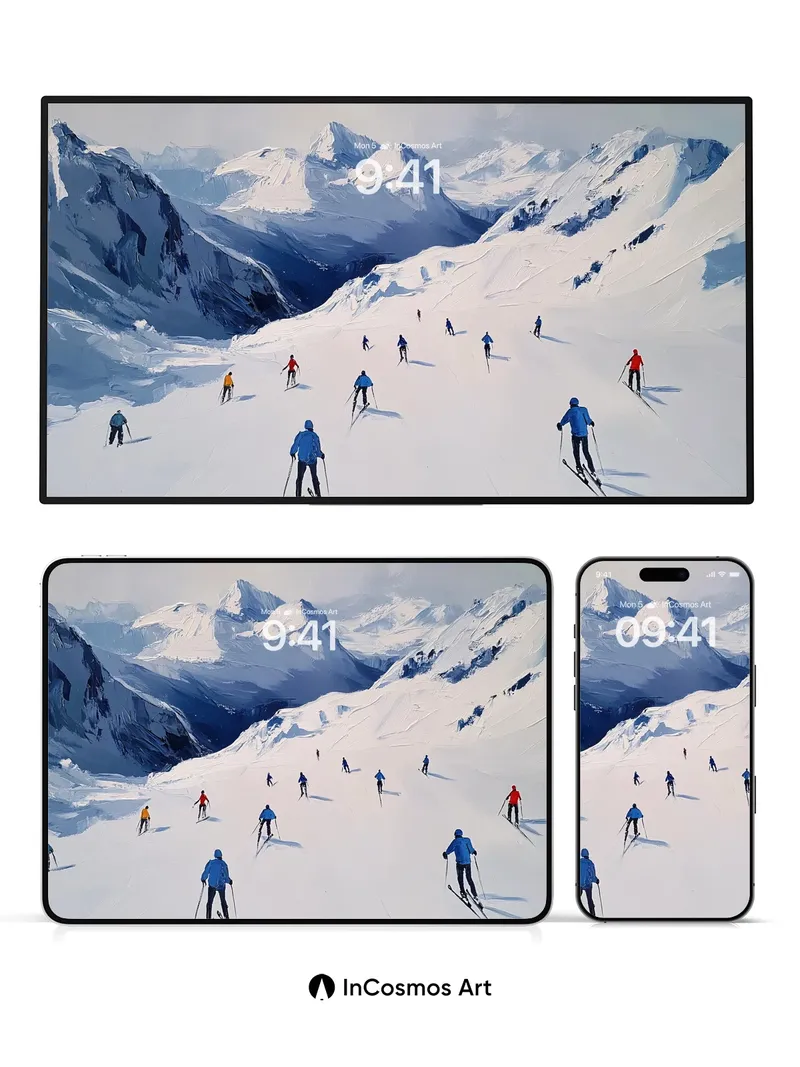 Silent Ascent Wallpaper with Alpine Echoes