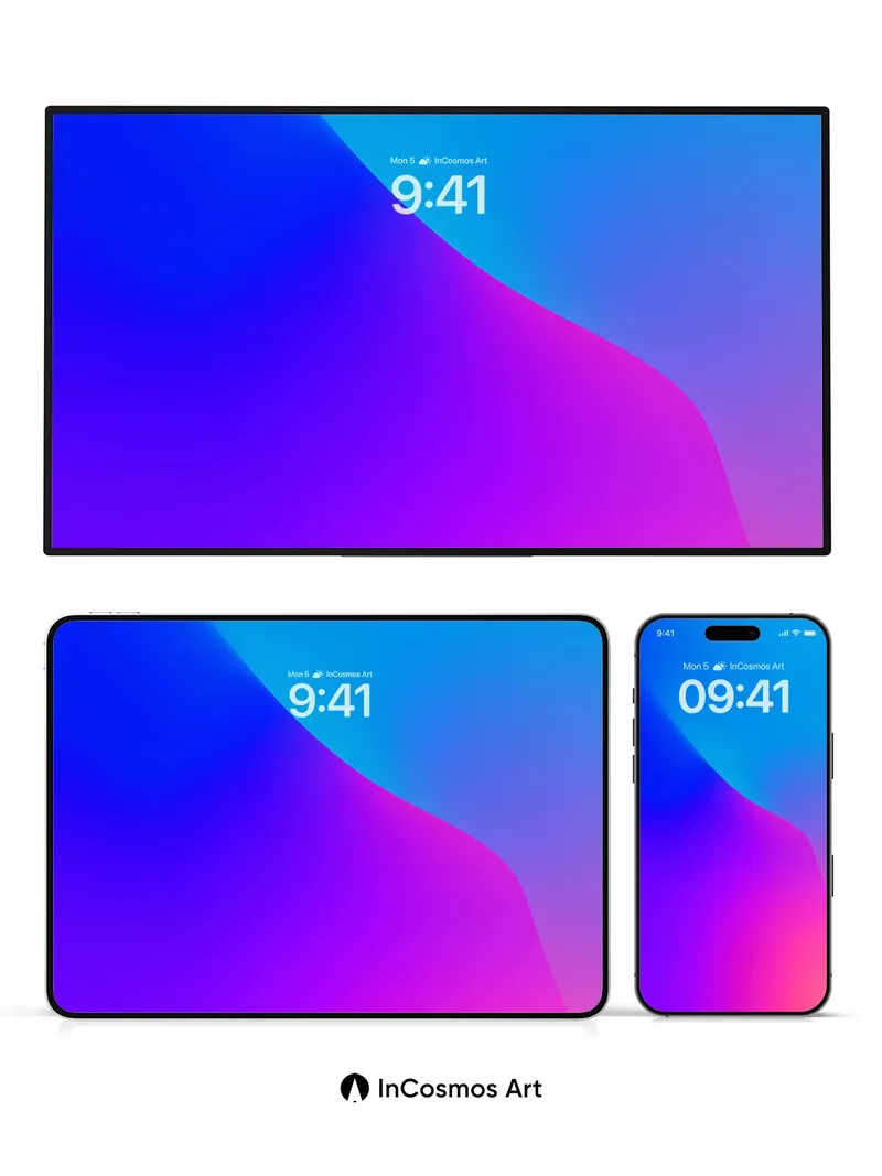 Neon Pulse Wallpaper with Liquid Light