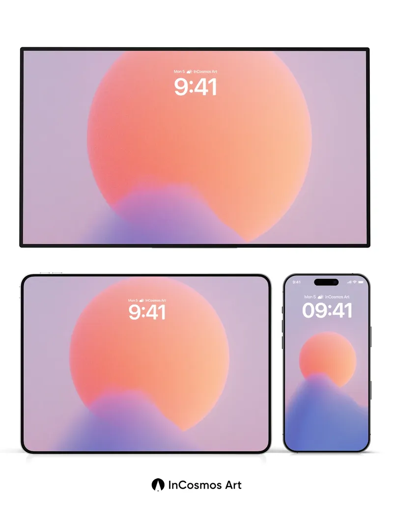 Serenity Horizon Wallpaper with Soft Gradient Light