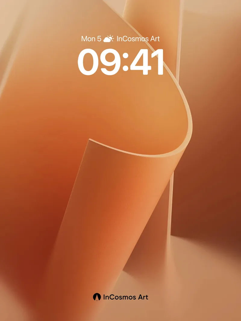 Golden Curve Wallpaper with Soft Light Fold