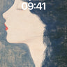 Silent Profile Wallpaper with Ink-Blot Hair wallpaper for iPhone, iPad & Mac
