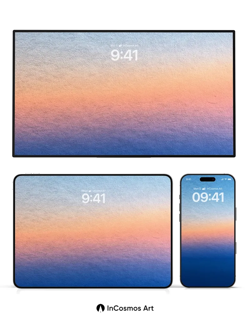 Serene Horizon Wallpaper with Textured Gradient