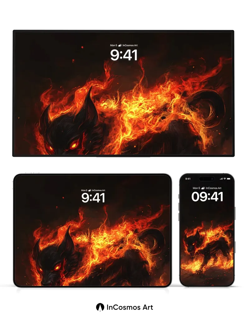 Inferno Beast Wallpaper with Fiery Soul