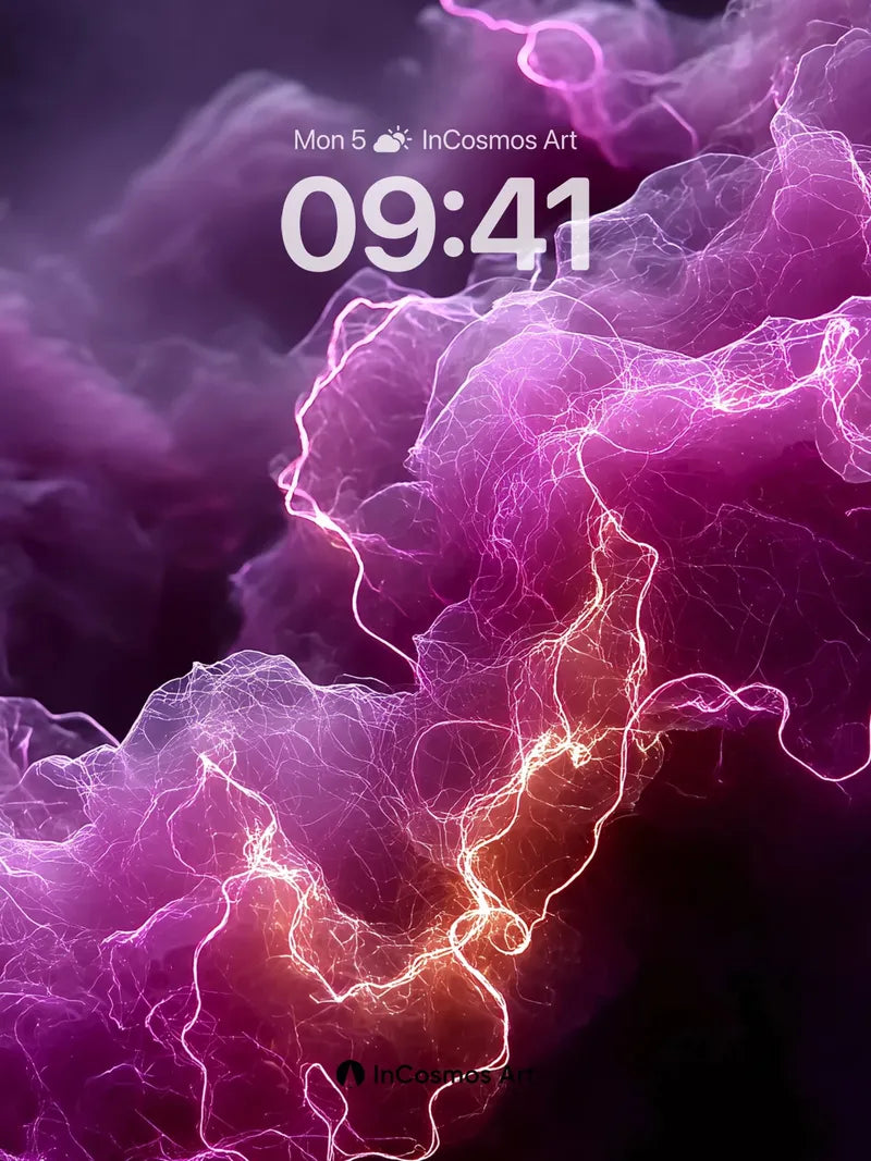 Electric Veil Wallpaper with Living Light