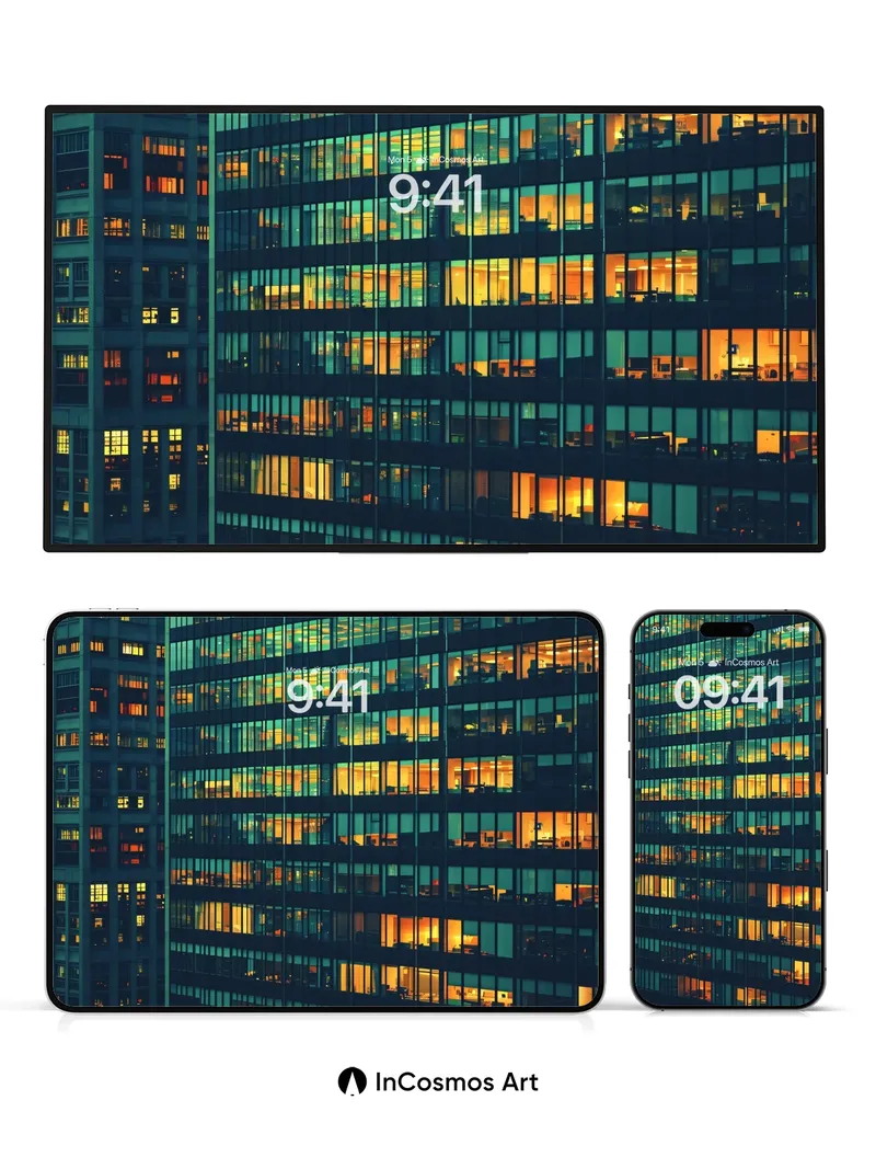 Neon Pulse Wallpaper with Glass Veins