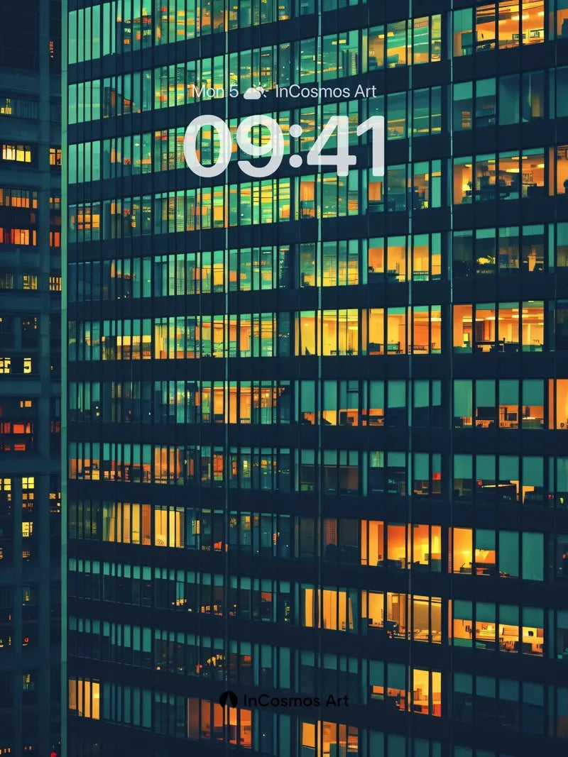 Neon Pulse Wallpaper with Glass Veins