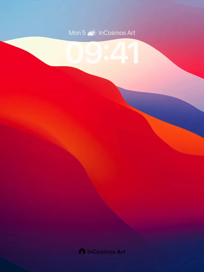 Crimson Horizon Wallpaper with Ethereal Light