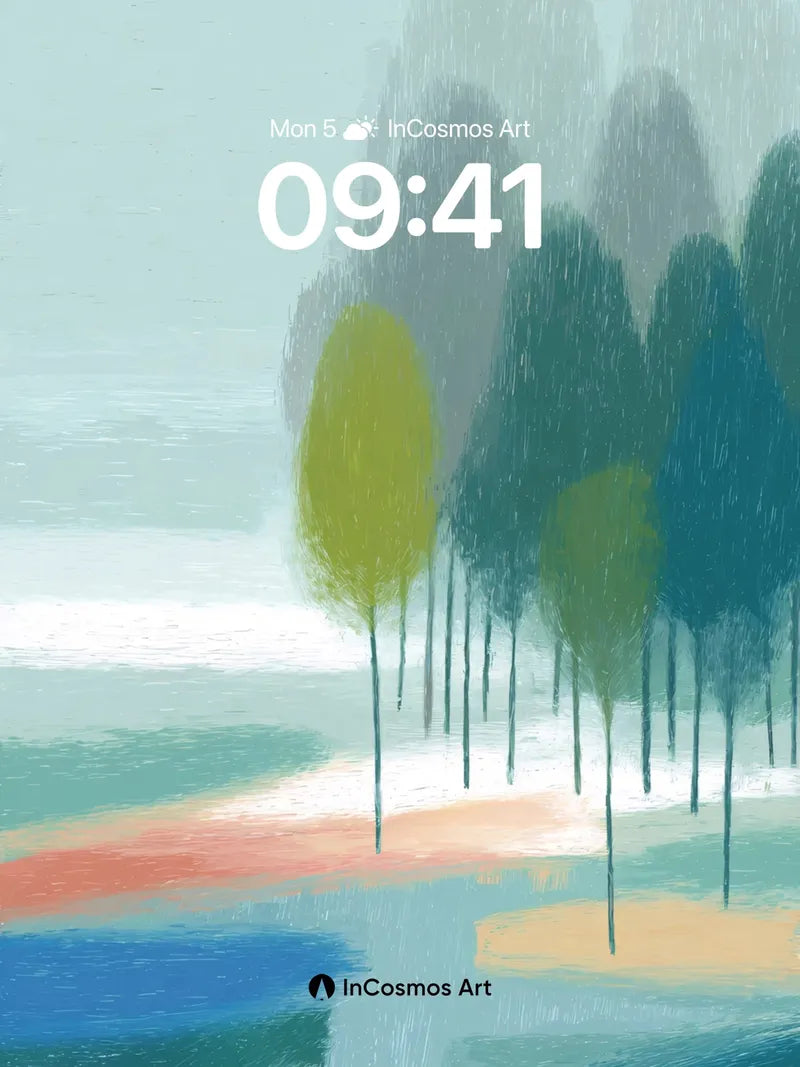 Misty Forest Wallpaper with Whispering Trees