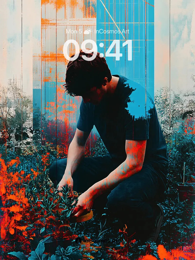 Neon Garden Wallpaper with Urban Pulse