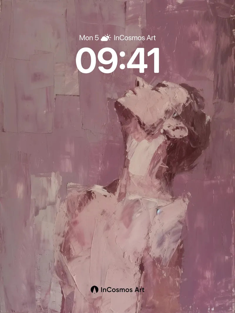 Muted Reverie Wallpaper with Brushstroke Flesh wallpaper for iPhone, iPad & Mac
