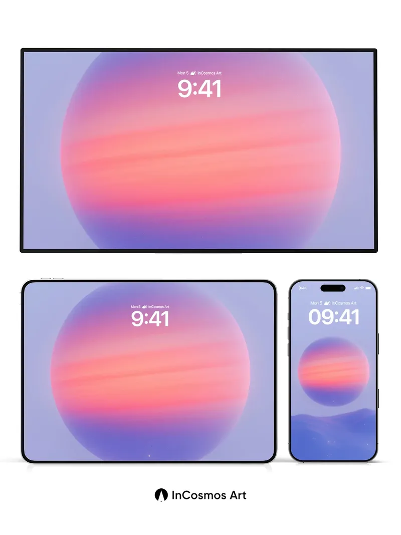 Serene Horizon Wallpaper with Celestial Glow