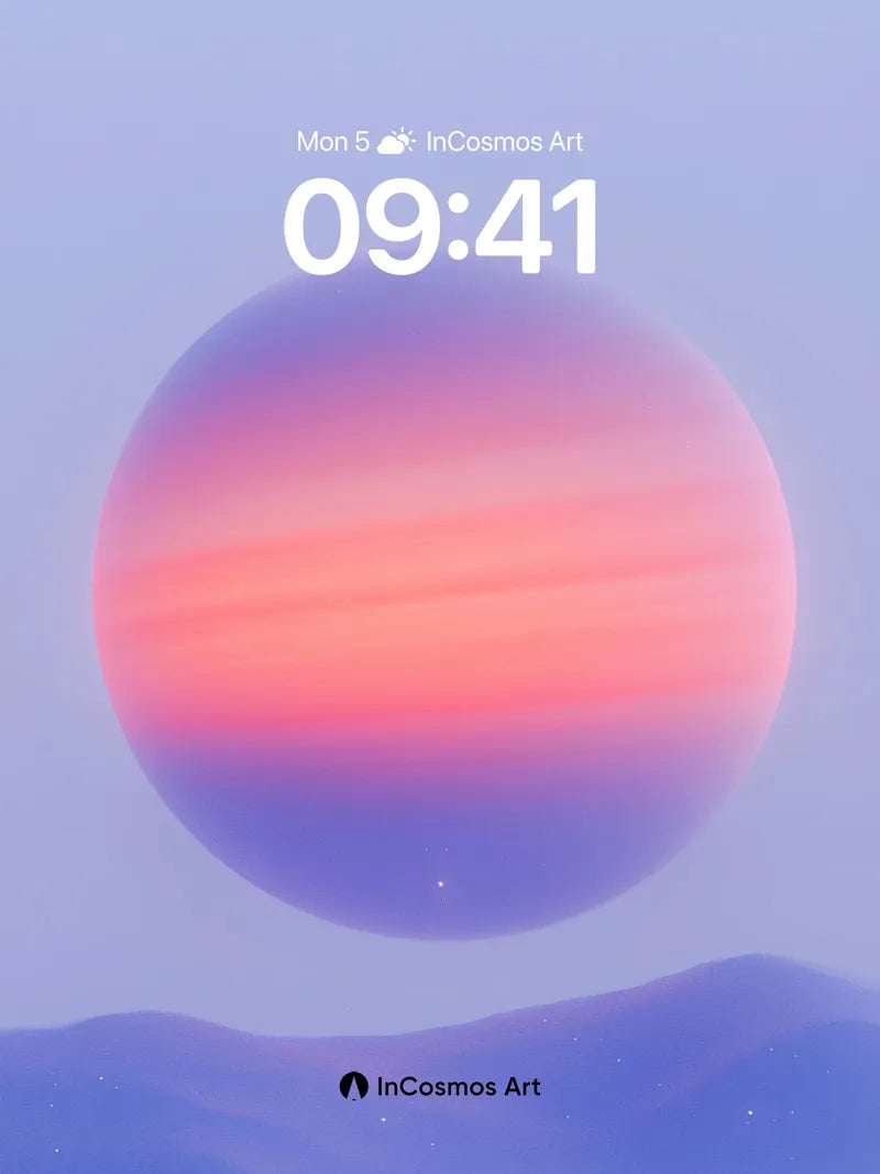 Serene Horizon Wallpaper with Celestial Glow