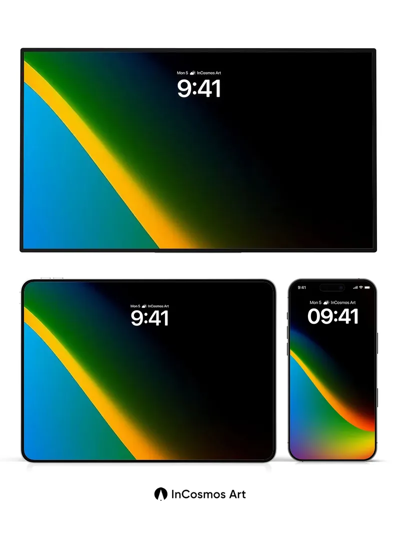 Luminous Wave Wallpaper with Ethereal Gradient