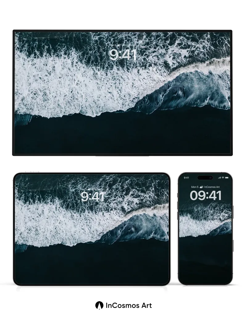 Nocturnal Surge Wallpaper with Frosted Edge