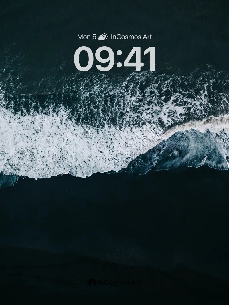 Nocturnal Surge Wallpaper with Frosted Edge