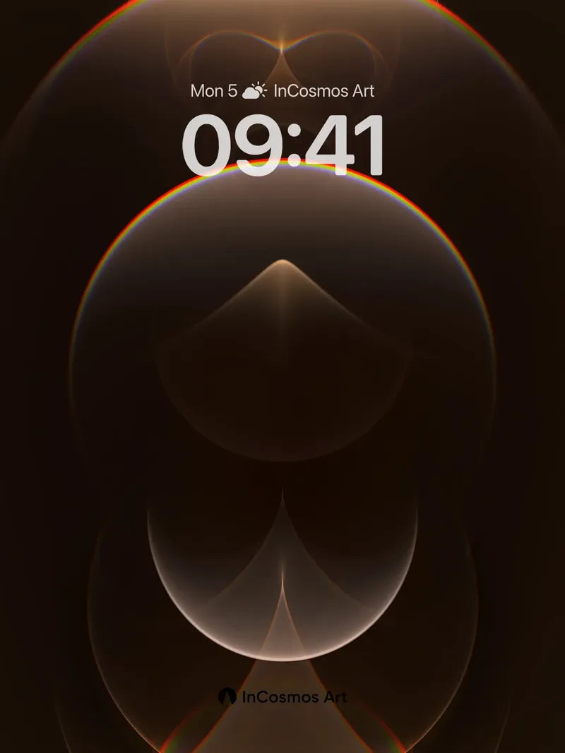 Luminous Void Wallpaper with Rainbow Edges