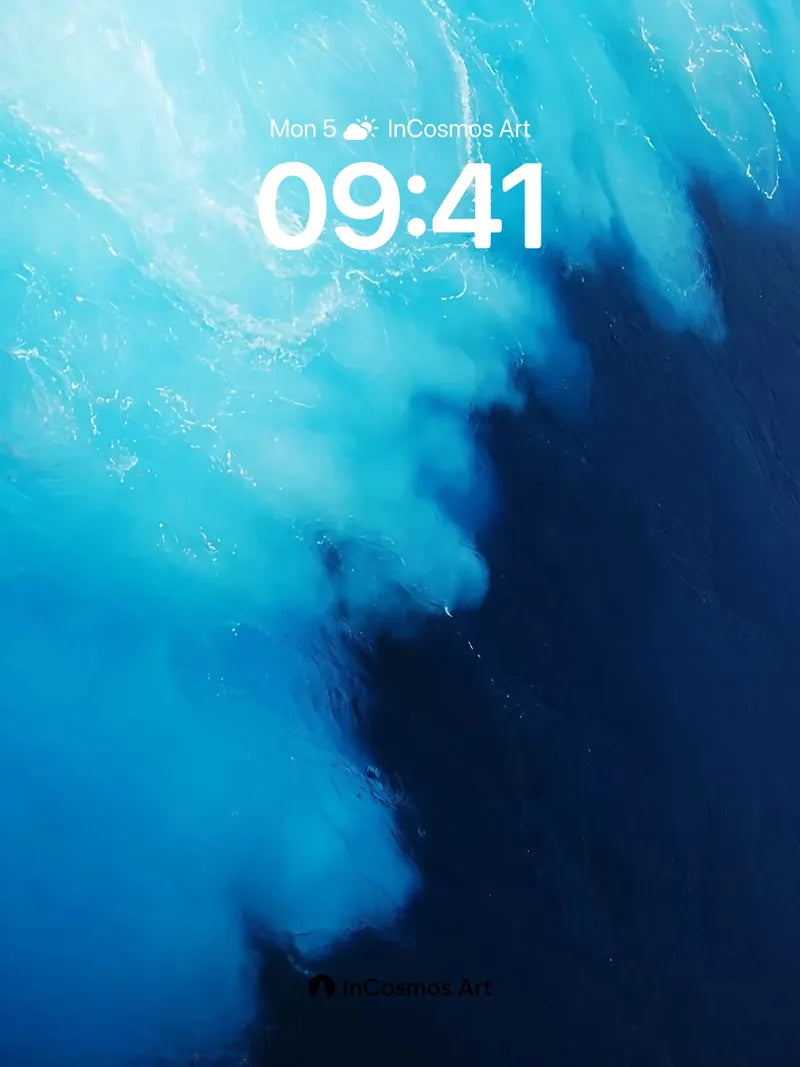 Cerulean Edge Wallpaper with Frozen Light