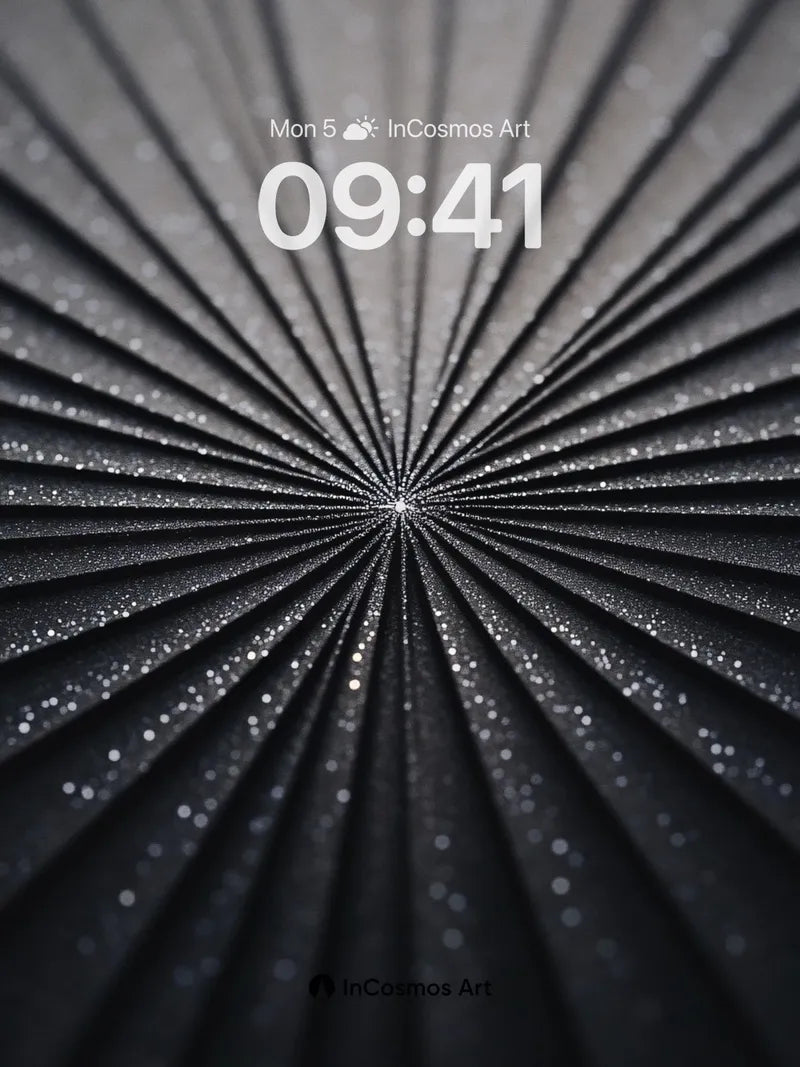 Radiant Geometry Wallpaper with Starlight Veins