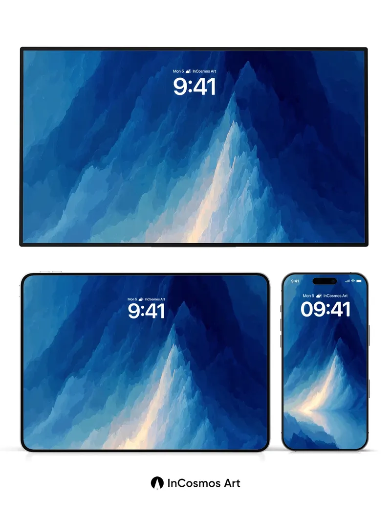 Cryo Lumina Wallpaper with Ice Vein Glow