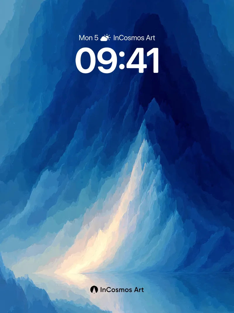 Cryo Lumina Wallpaper with Ice Vein Glow