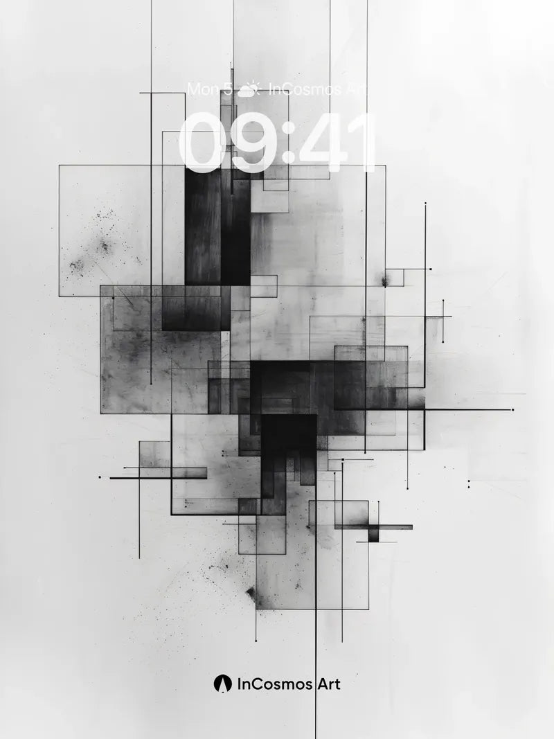 Silent Geometry Wallpaper with Faded Lines