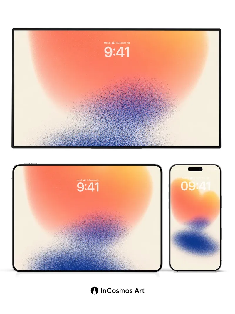 Warm Pulse Wallpaper with Shadowed Depth