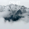 Serenity Peaks Wallpaper with Cloud Veil wallpaper for iPhone, iPad & Mac