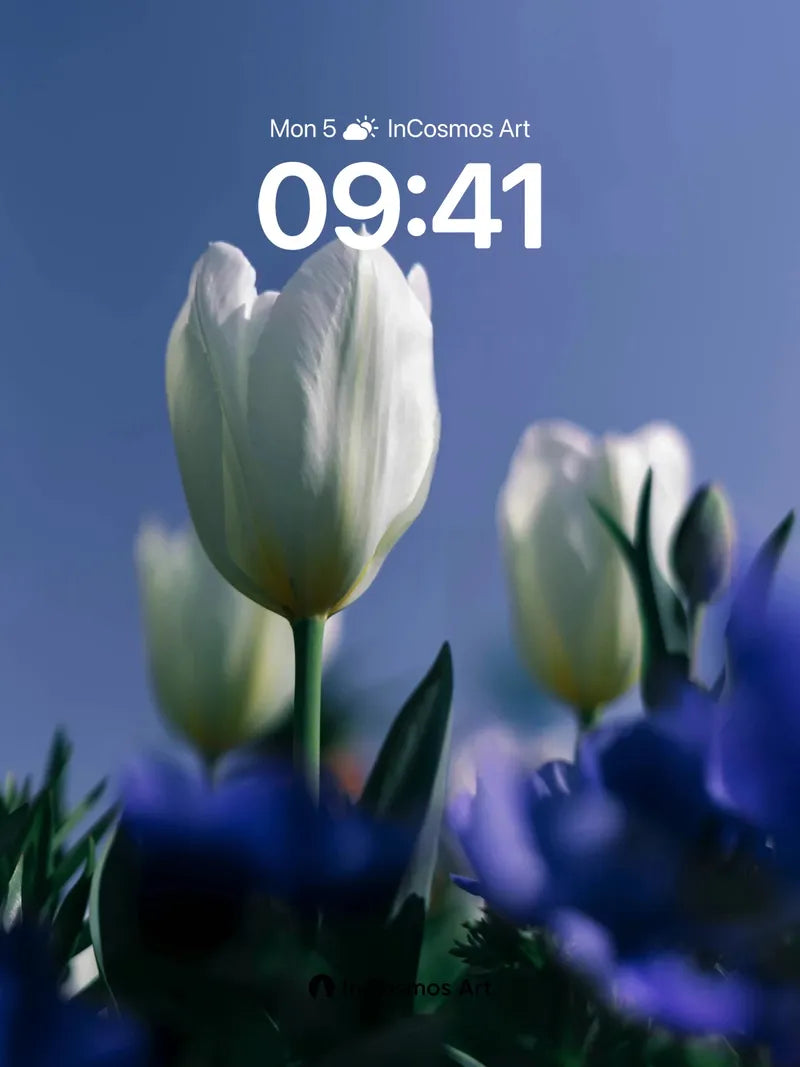 Serenity Bloom Wallpaper with Celestial Depth wallpaper for iPhone, iPad & Mac