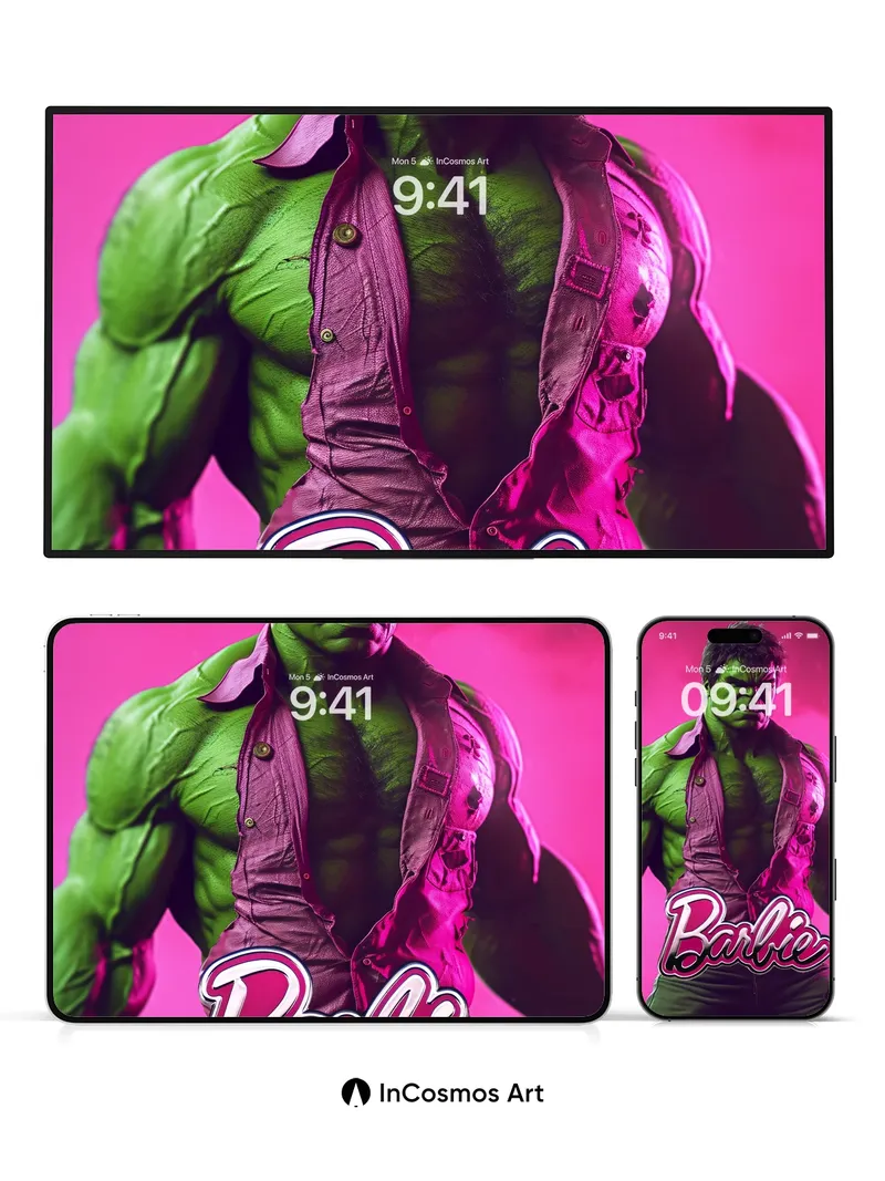 Neon Fury Wallpaper with Barbie Twist