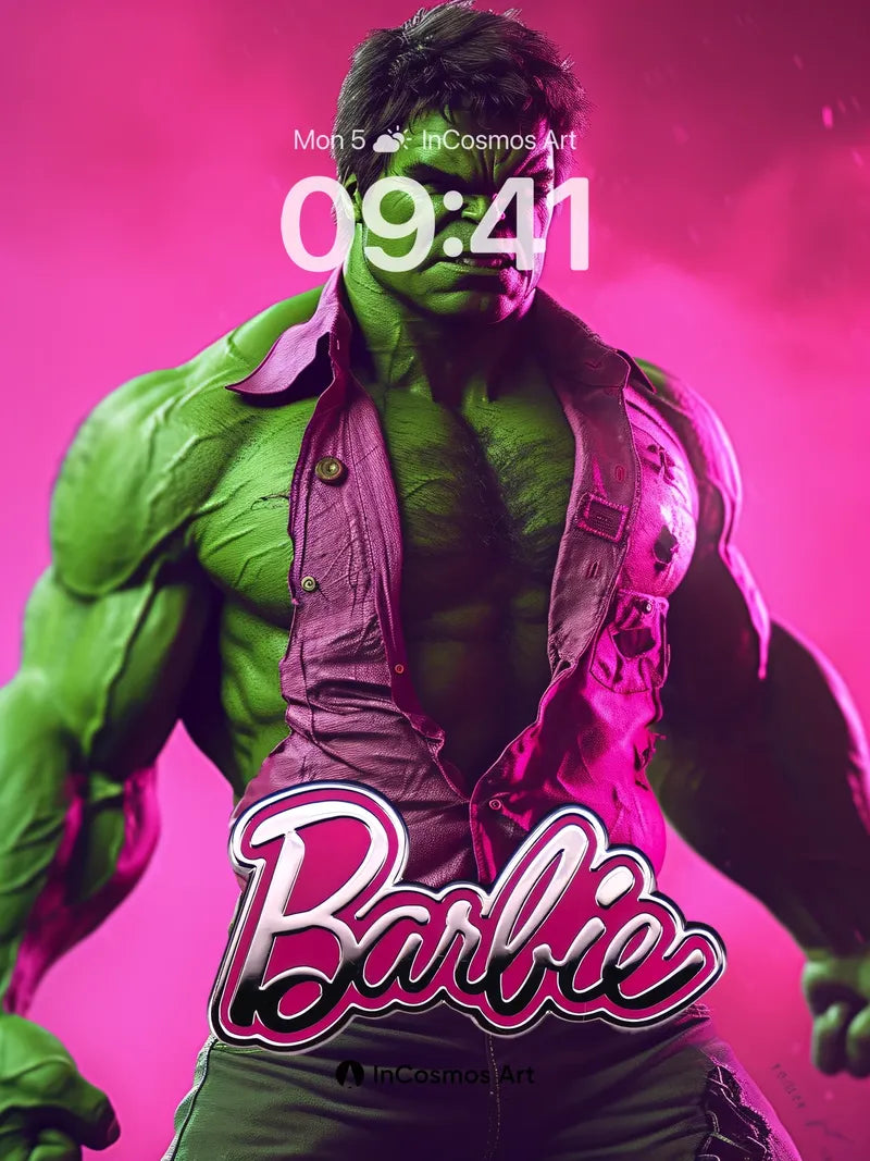 Neon Fury Wallpaper with Barbie Twist