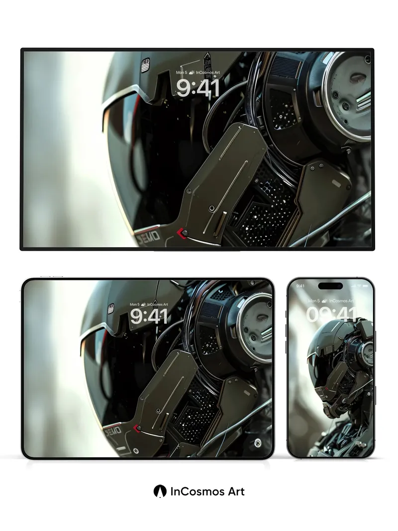 Silent Circuit Wallpaper with Mechanical Soul