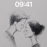 Whispering Shadows Wallpaper with Charcoal Embrace wallpaper for iPhone, iPad & Mac