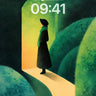 Emerald Solitude Wallpaper with Gradient Haze wallpaper for iPhone, iPad & Mac