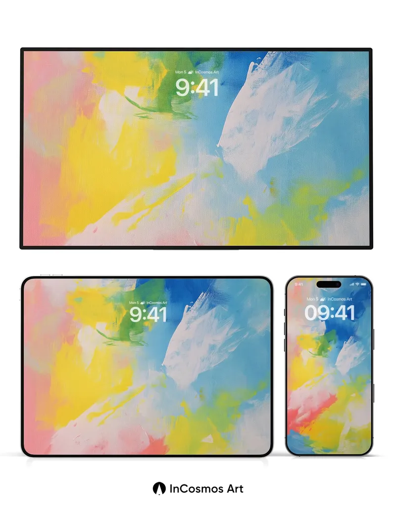 Luminous Breath Wallpaper with Swirling Color Fields