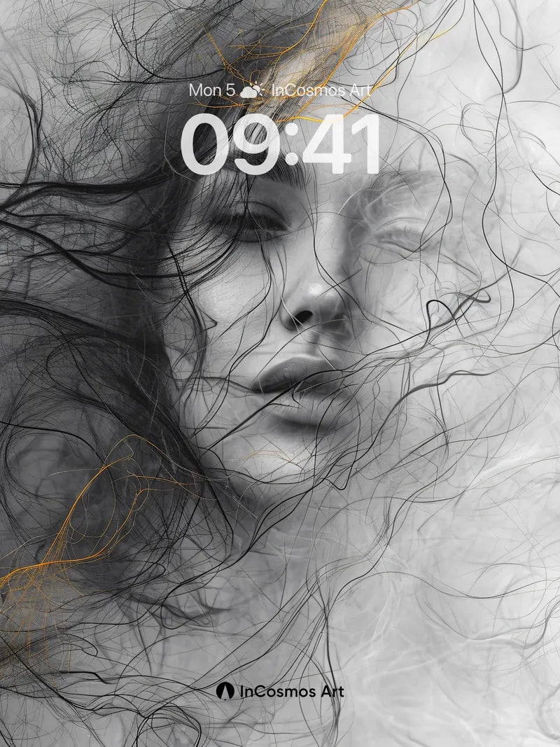 Whispering Threads Wallpaper with Golden Veins