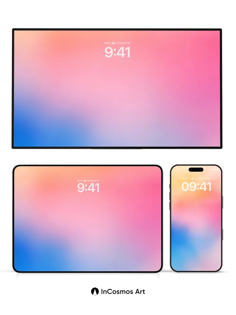 Luminous Gradient Wallpaper with Ethereal Hues