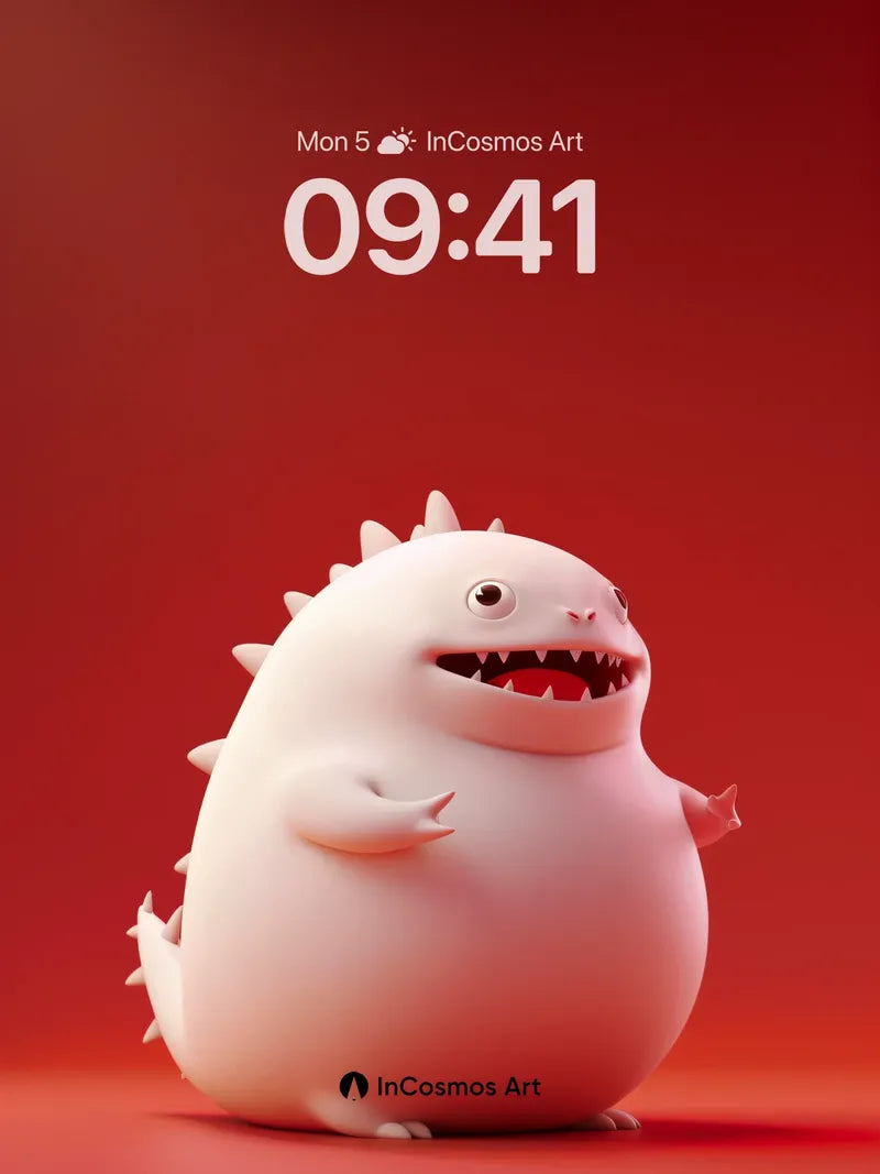 Playful Creature Wallpaper with Soft Spikes wallpaper for iPhone, iPad & Mac