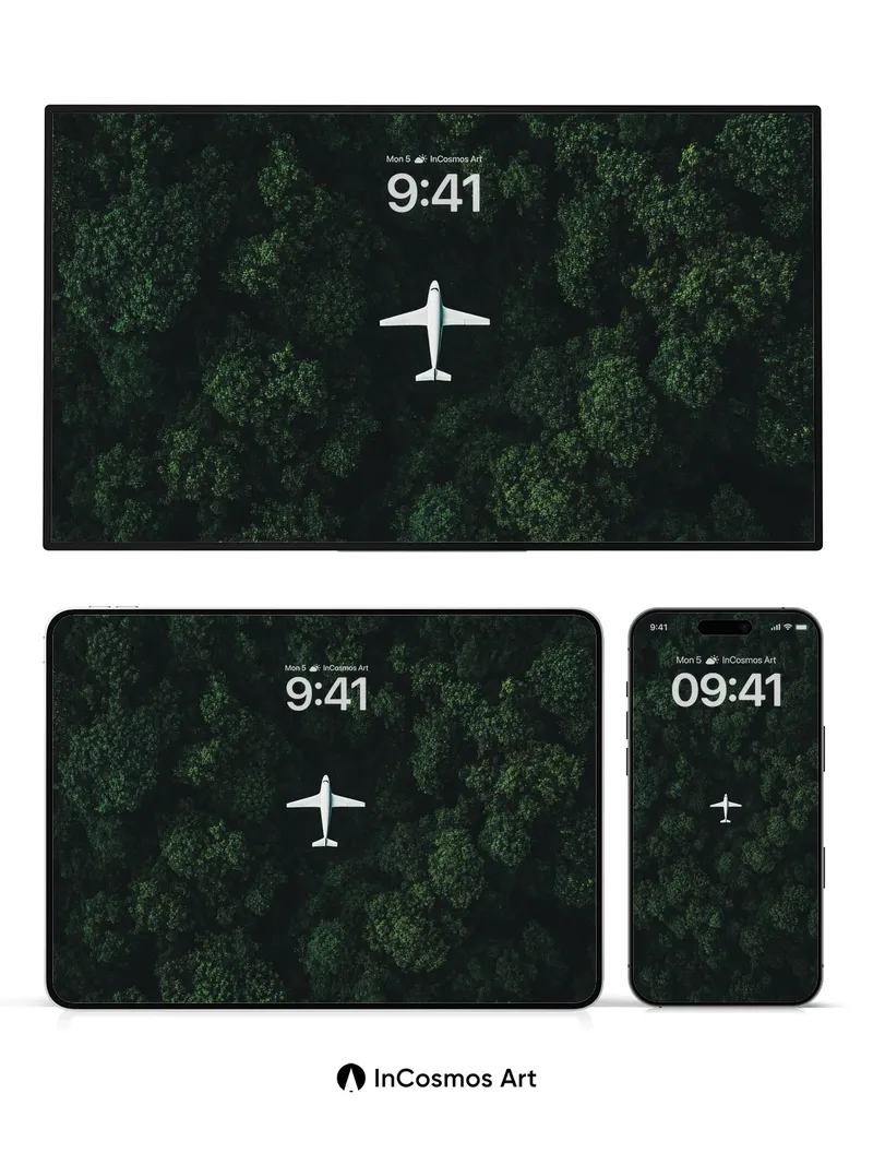 Silent Glide Wallpaper Over Canopy Depths