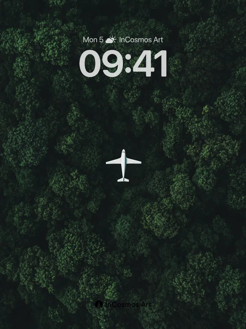 Silent Glide Wallpaper Over Canopy Depths