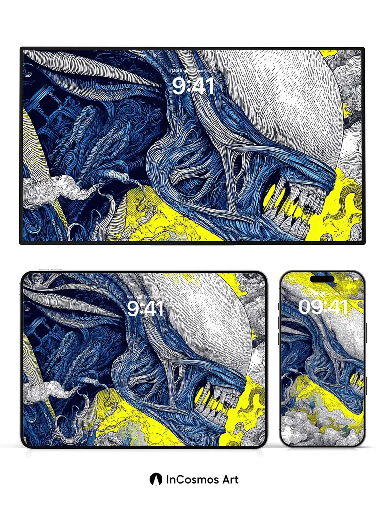 Serpentine Fury Wallpaper with Cloud-Crawling Scales
