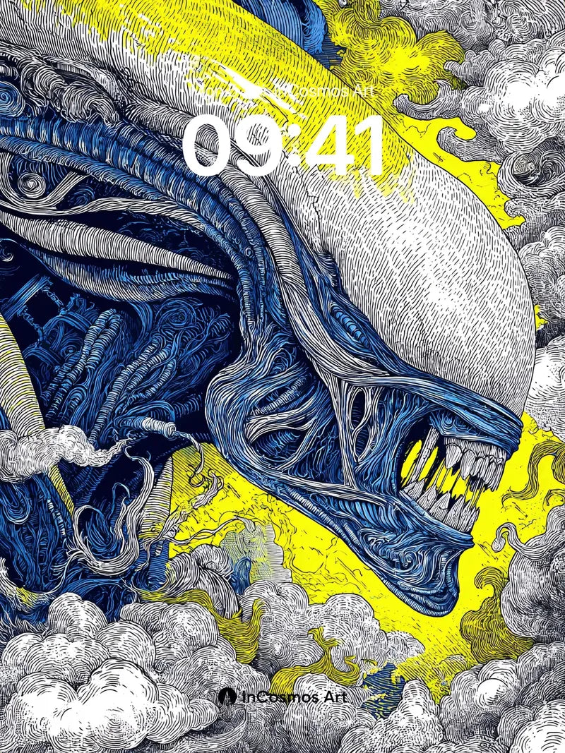 Serpentine Fury Wallpaper with Cloud-Crawling Scales