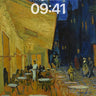 Starry Night Café Wallpaper with Swirling Light wallpaper for iPhone, iPad & Mac