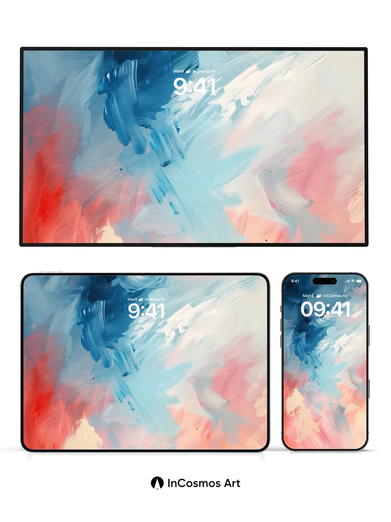 Whispering Canvas Wallpaper with Fluid Color Fields