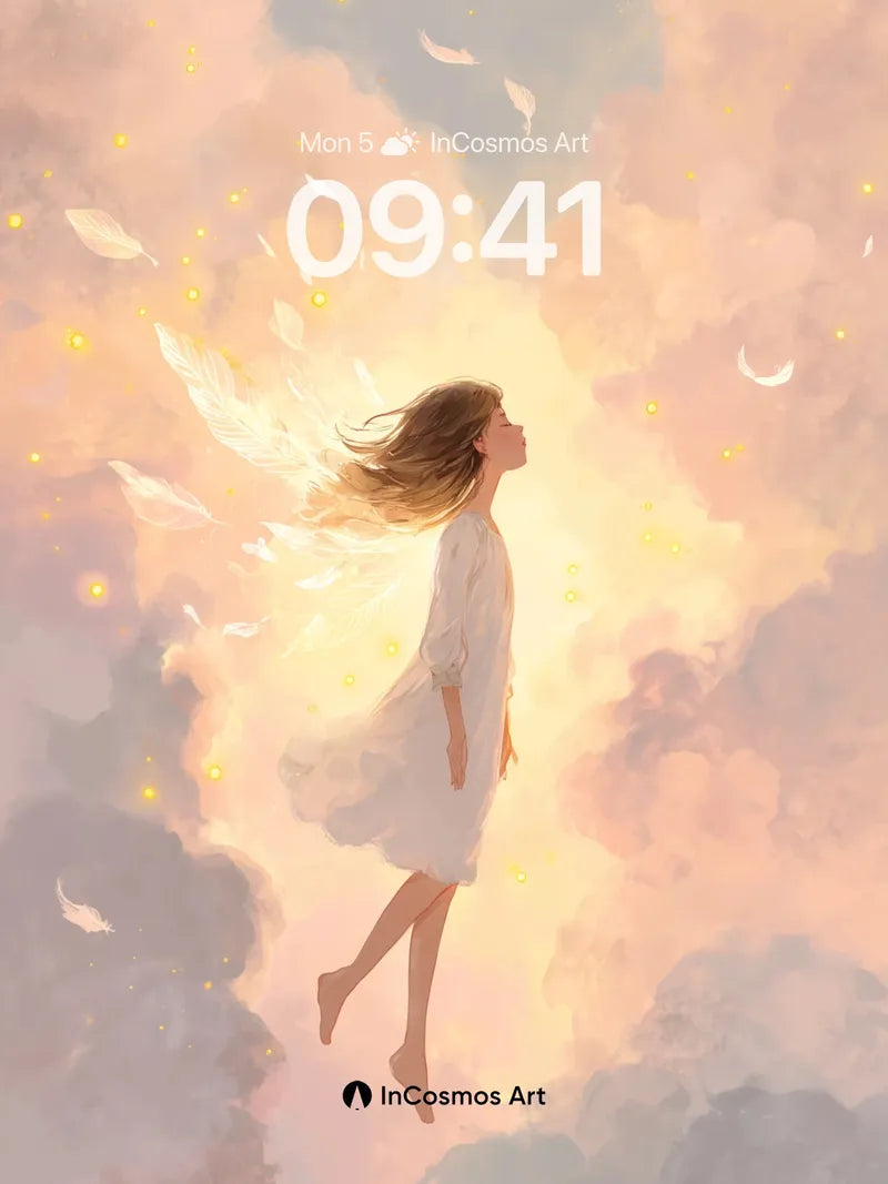 Serenity Skyfall Wallpaper with Feathered Light