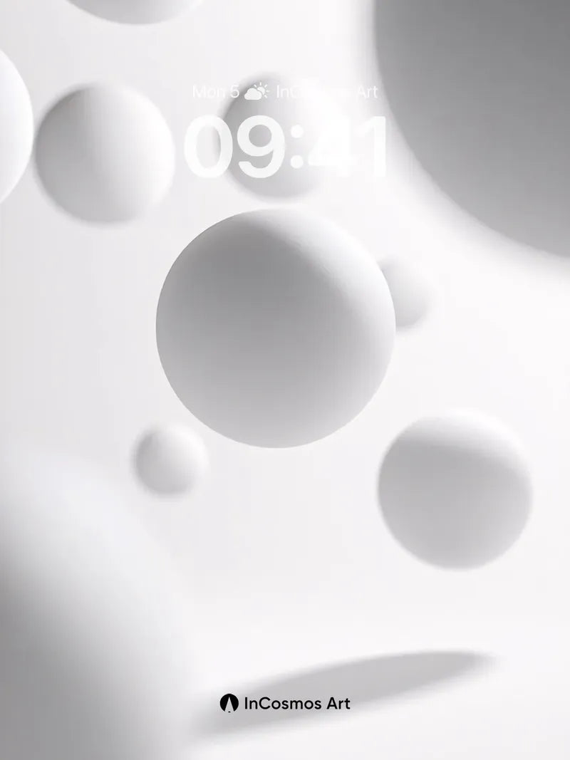 Serenity Sphere Wallpaper with Floating Light