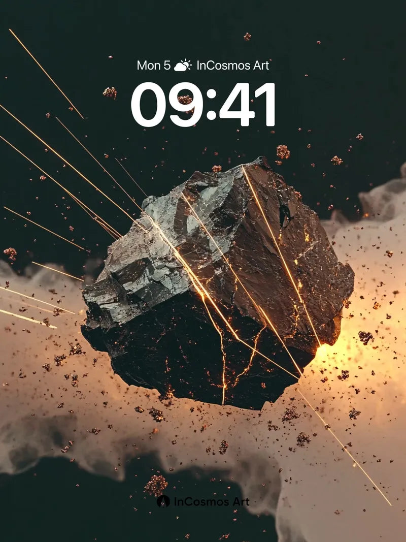Cosmic Fracture Wallpaper with Ember Trails wallpaper for iPhone, iPad & Mac