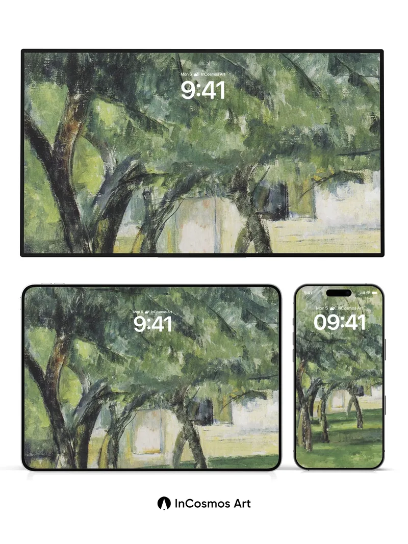 Whispering Canopy Wallpaper with Sun-Dappled Light